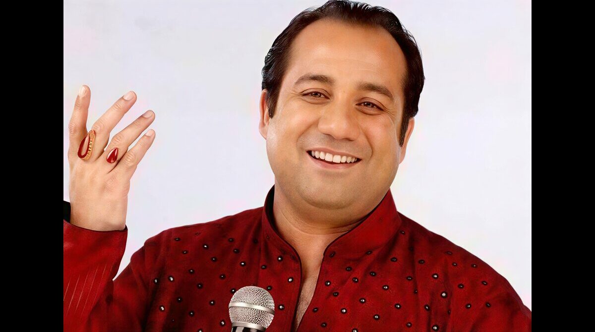 Rahat Fateh Ali Khan singing live at a packed concert in 2026.
