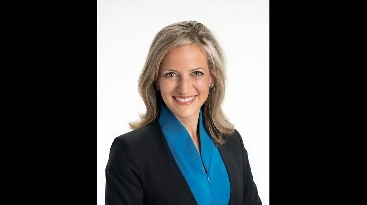 Jocelyn Benson speaking at a public event in 2026 discussing leadership and public service.