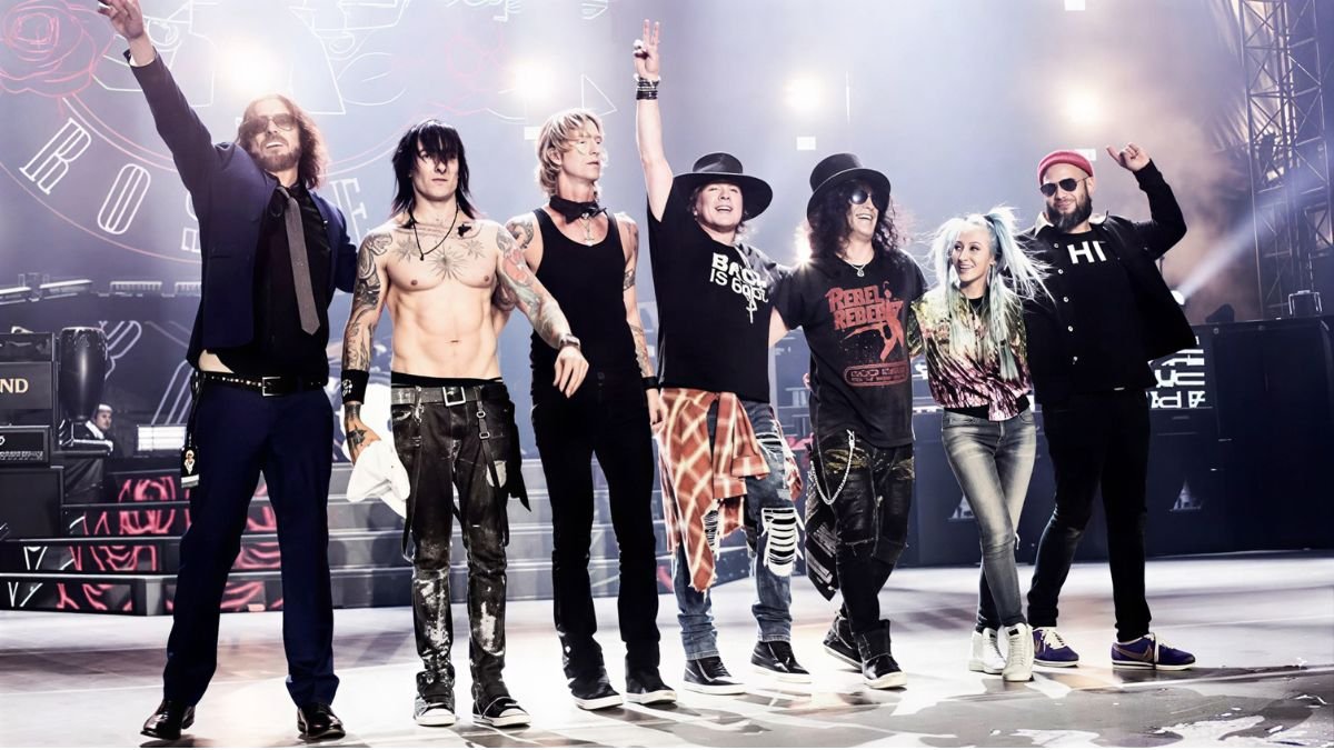 Duff McKagan of Guns N’ Roses at a live concert